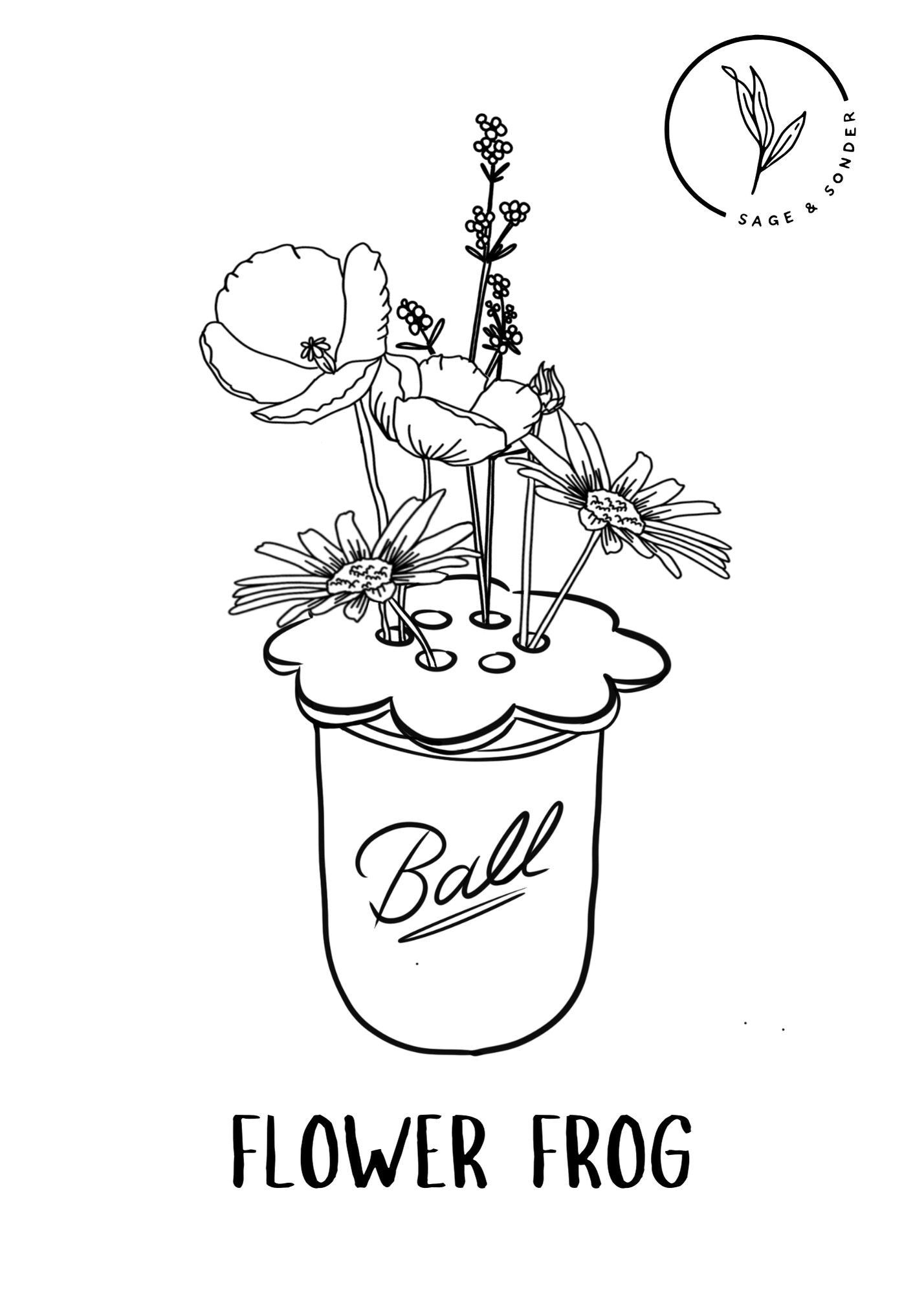 Mason Jar Flower Frog