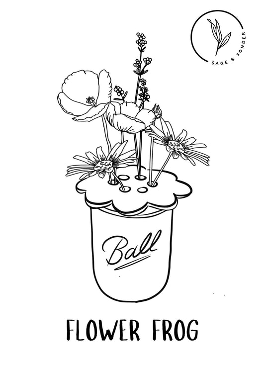 Mason Jar Flower Frog