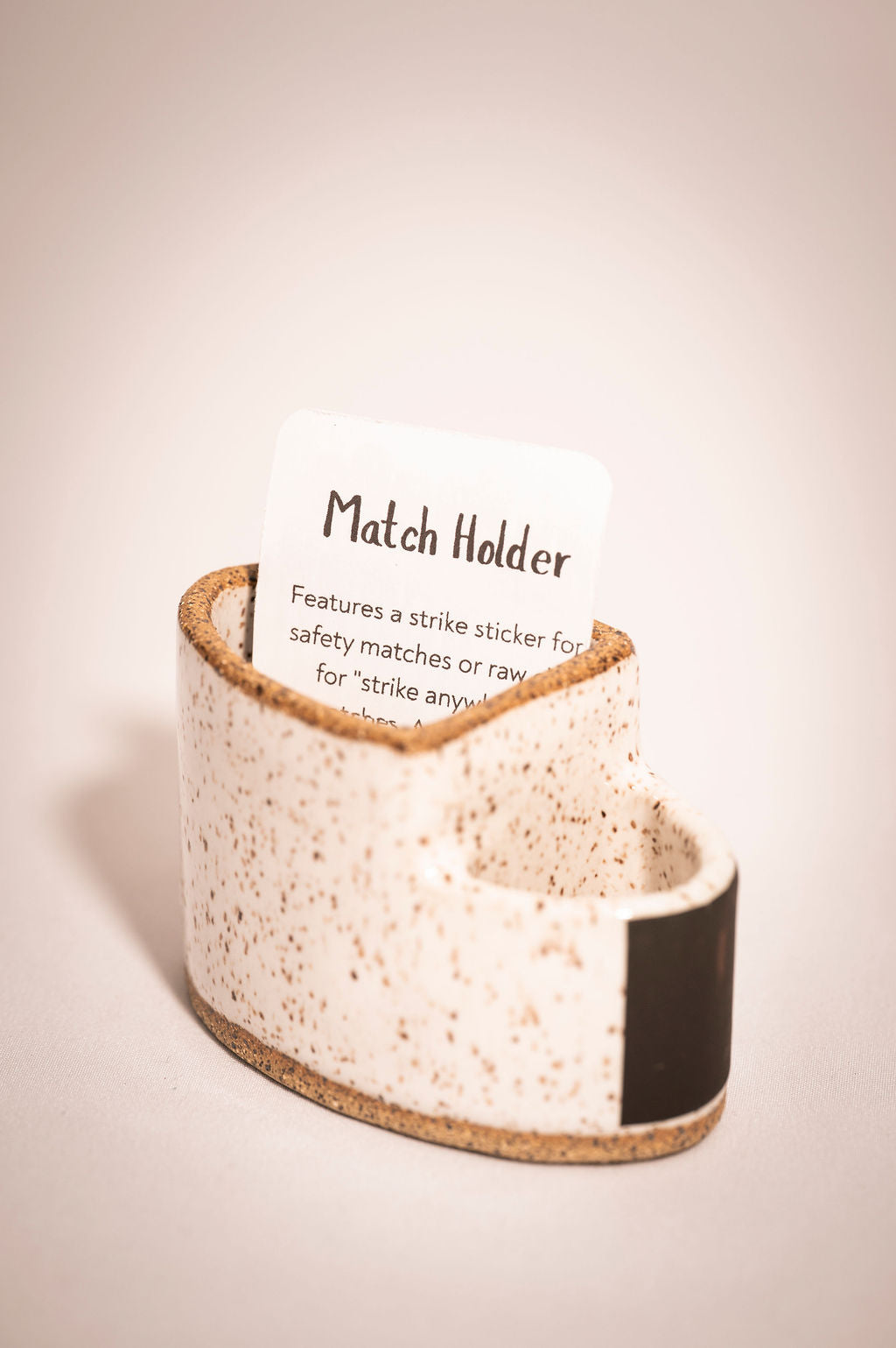 Handcrafted Ceramic Match Holder & Striker